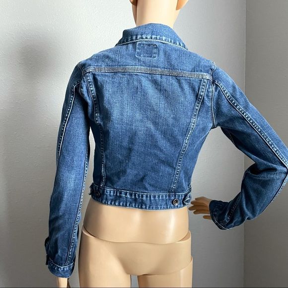 Lucky Brand Pixie Denim Cropped Jean Jacket Small - Picture 6 of 12